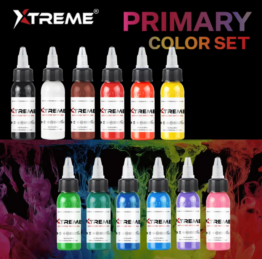 12 Primary Colour Set - Xtreme Ink