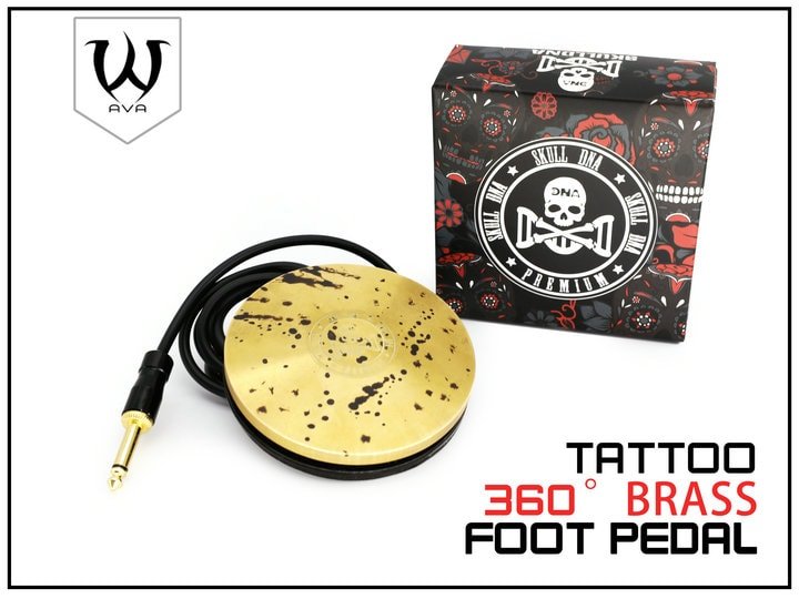 AVA Old School Brass Tattoo Foot Pedal 360° Main image