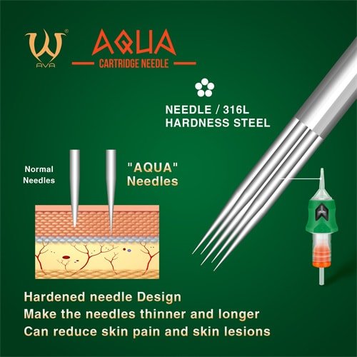 AVA AQUA Needle Cartridges - Round Shader - 10pc per box