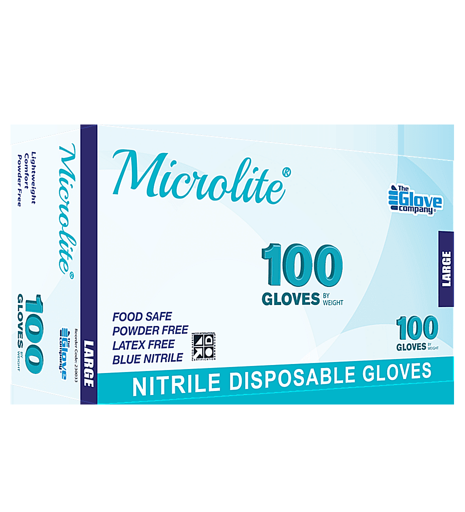 Microlite® Nitrile Disposable Gloves - Pack of 100 Secondary image