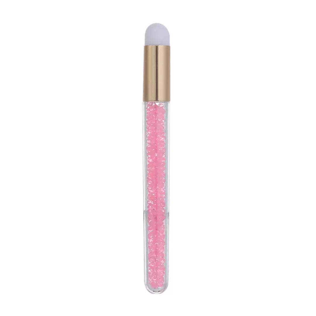 Crystal Glitter PMU Cleanser Brush  - Light Pink - 1 Pc