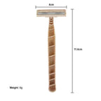 Eco Friendly Razors with 3 Blades - Biodegradable Wheat Straw Material - 8pcs