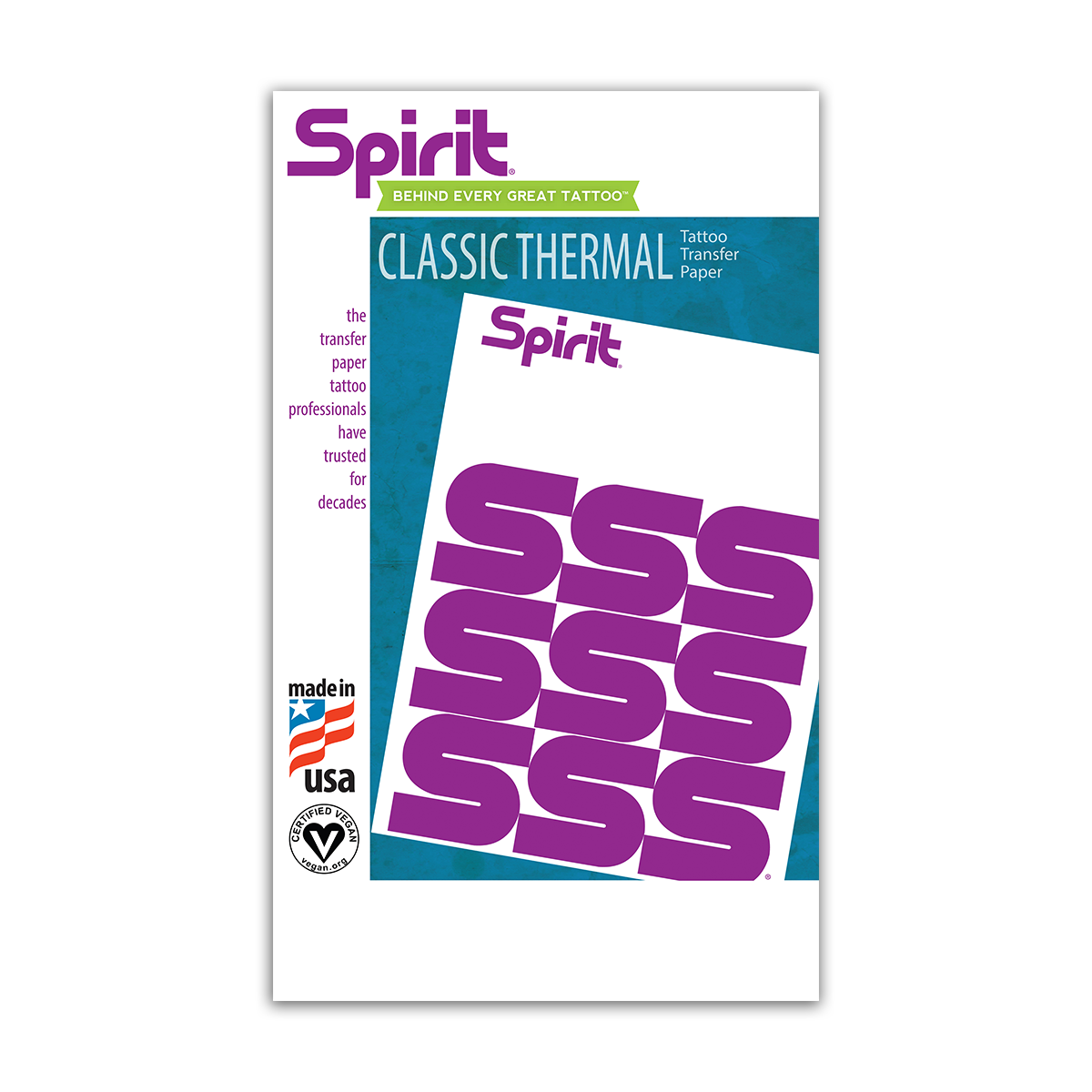 For Thermal Printer - Spirit® Original Tattoo Thermal Paper - 8 1/2” x 14” Extra Long