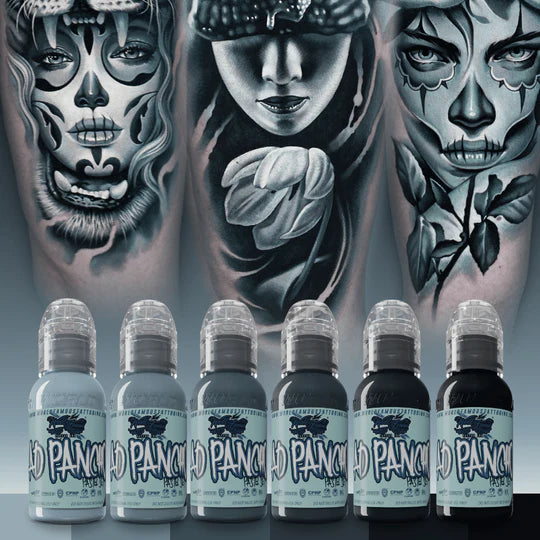 A.D Pancho Pastel Grey Set — World Famous Tattoo Ink — Pick Size Main image