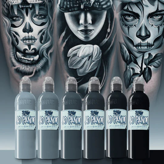 A.D Pancho Pastel Grey Set — World Famous Tattoo Ink — Pick Size