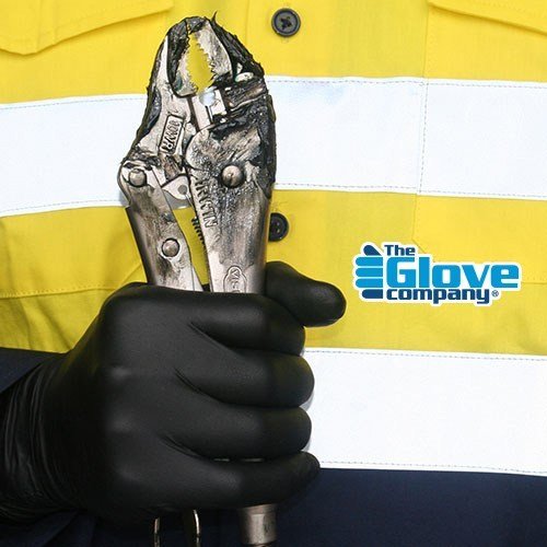 TGC® Black Premium Nitrile Gloves With Low Sweat Technology - 100 Pcs/Box Secondary image