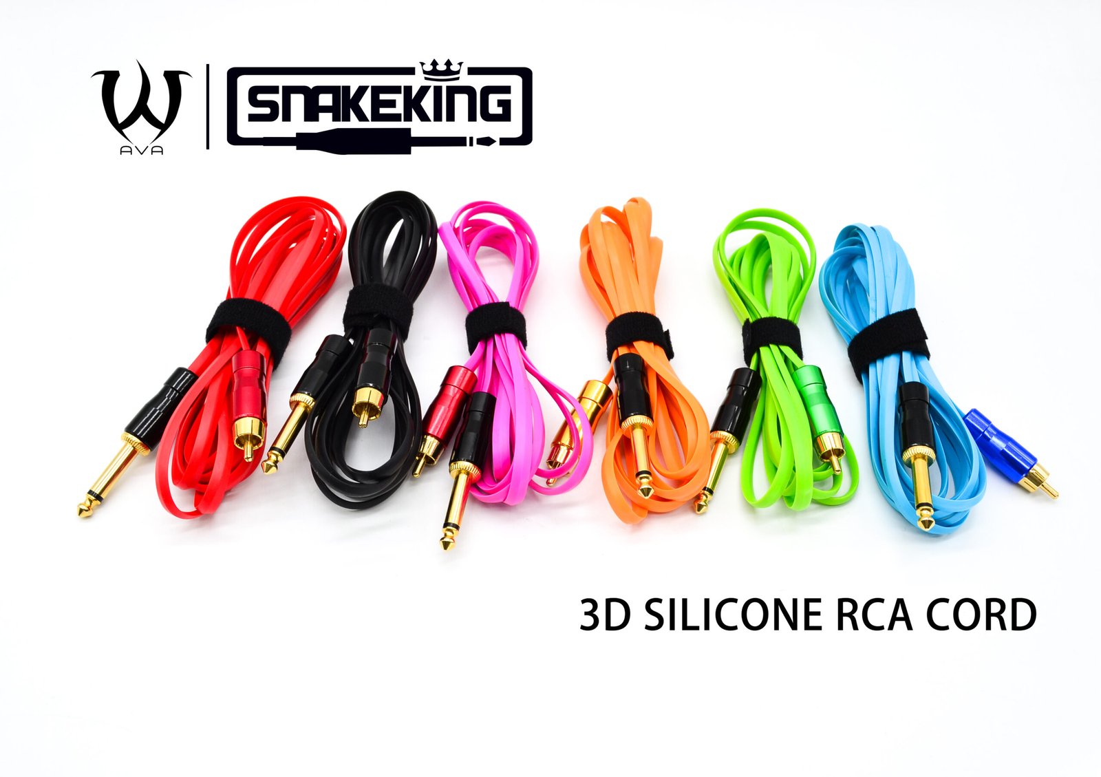 AVA Snake King 2.4m Silicone Tattoo RCA Cord