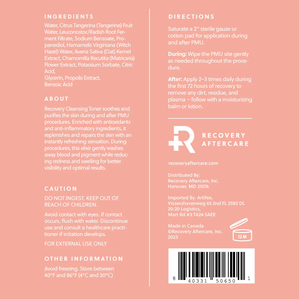 Recovery Cleansing Toner 4oz - For PMU Artists Secondary image