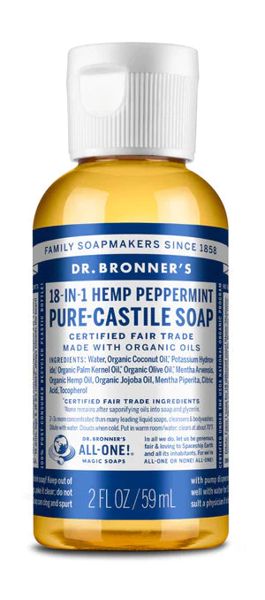 Dr. Bronner's Magic Soaps Peppermint Pure-Castile Soap - 59 ml Main image
