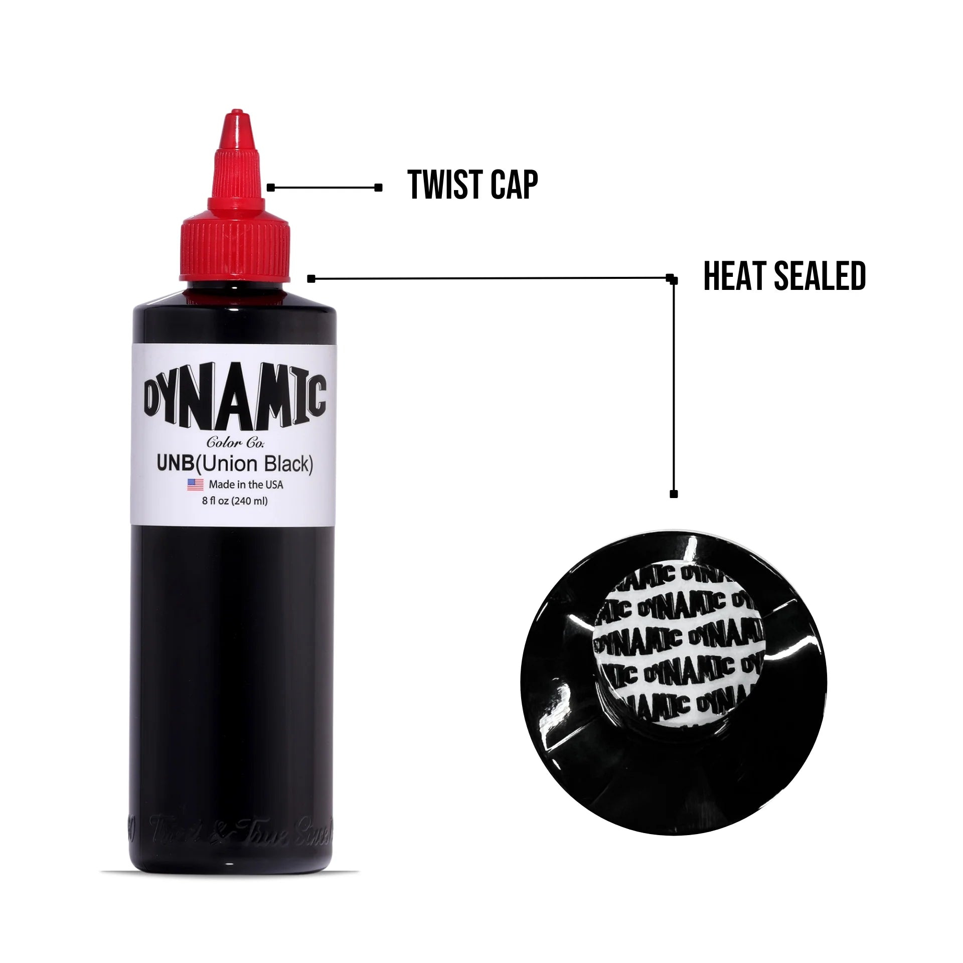Dynamic - Union Black Tattoo Ink - REACH Compliant
