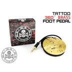 AVA Old School Brass Tattoo Foot Pedal 360°