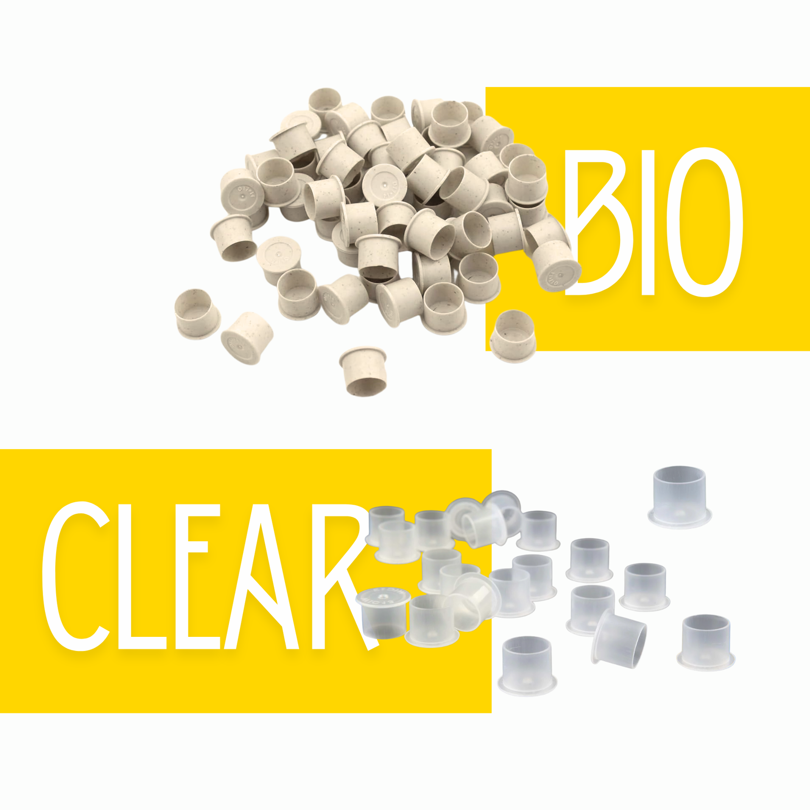 Ink Cups - Small Packs - Clear/Biodegradable - 25pc/50pc/100pc Main image