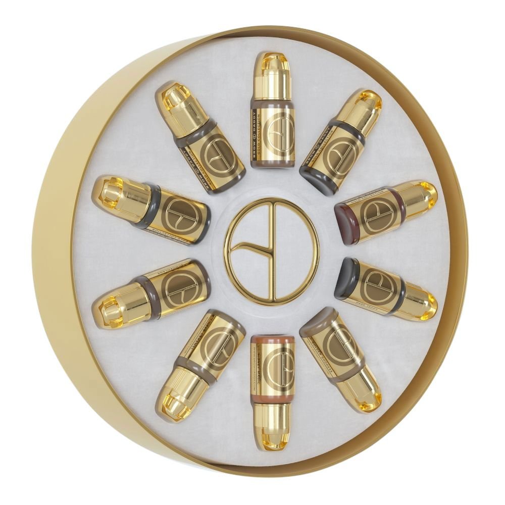 SALE - Brow Daddy Gold Collection By Perma Blend - 10px - 1/2oz Bottles - Expired - Use for practice ONLY