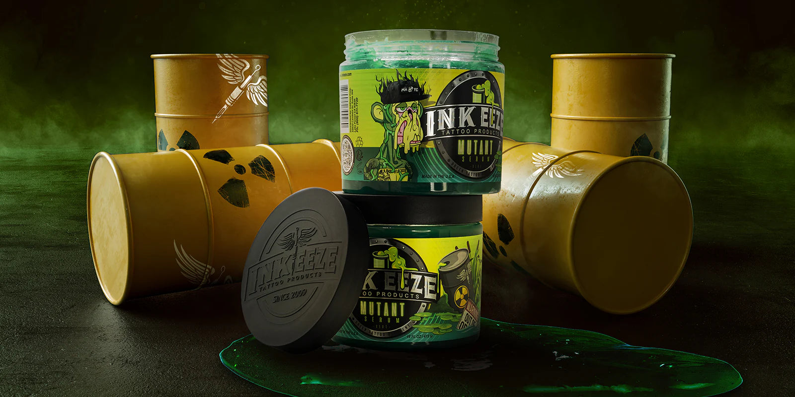 INKEEZE  - MUTANT SERUM GREEN TATTOO OINTMENT - 16 OZ