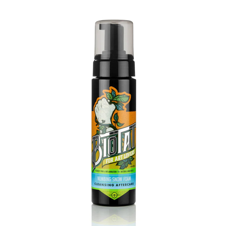 Natural Numbing Snow Foam Aftercare Cleanser by BioTat Secondary image