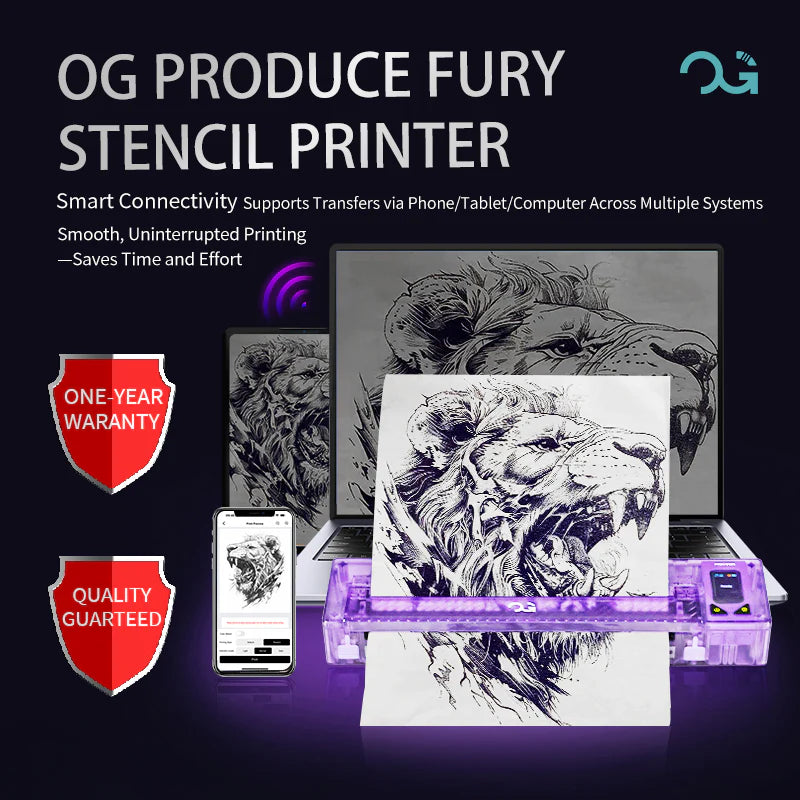 FURY Wireless Tattoo Stencil Printer - OG Produce