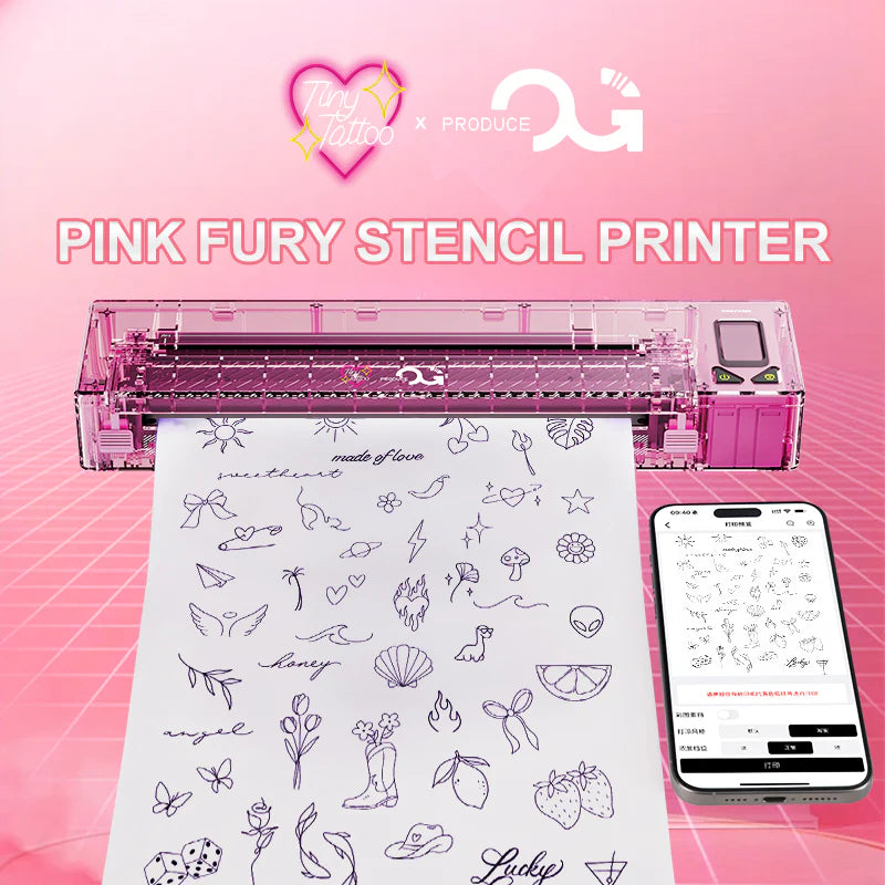 OG Produce - Tiny Tattoo - Wireless Tattoo Transfer Stencil Printer - Jennifer Barrera exclusive edition