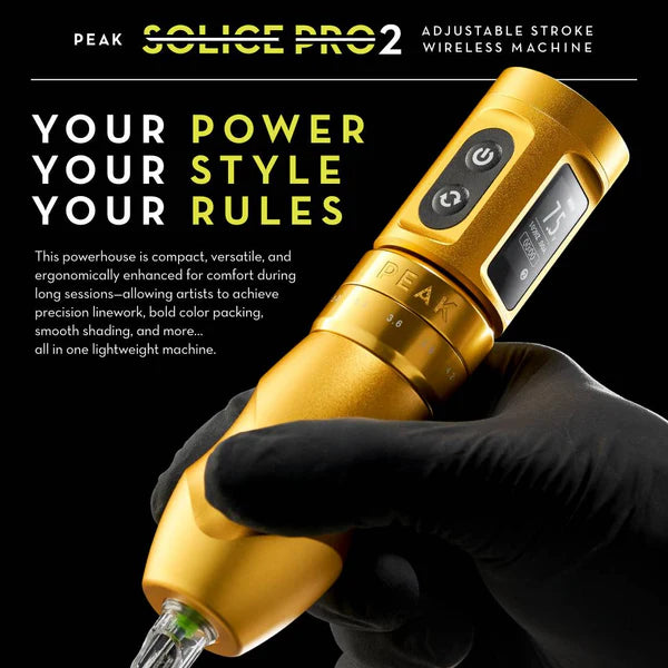 Peak Solice Pro 2 - Wireless Tattoo Machine - Pick Colour