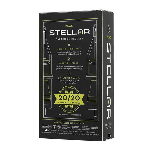 Peak Stellar Needle Cartridges - Round Liner - Box of 20