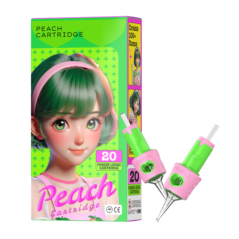 Peach Cartridge - Round Liners - Tattoo Needle Cartridges  - 20pc