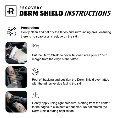 Recovery Derm Shield Bangers – 3" Round Tattoo Bandages (Tub of 100)