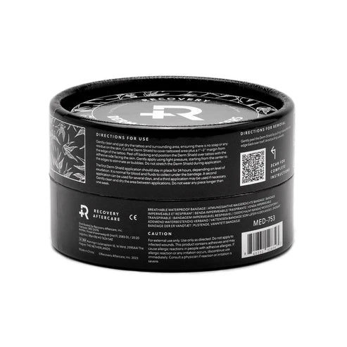 Recovery Derm Shield Bangers – 3" Round Tattoo Bandages (Tub of 100)
