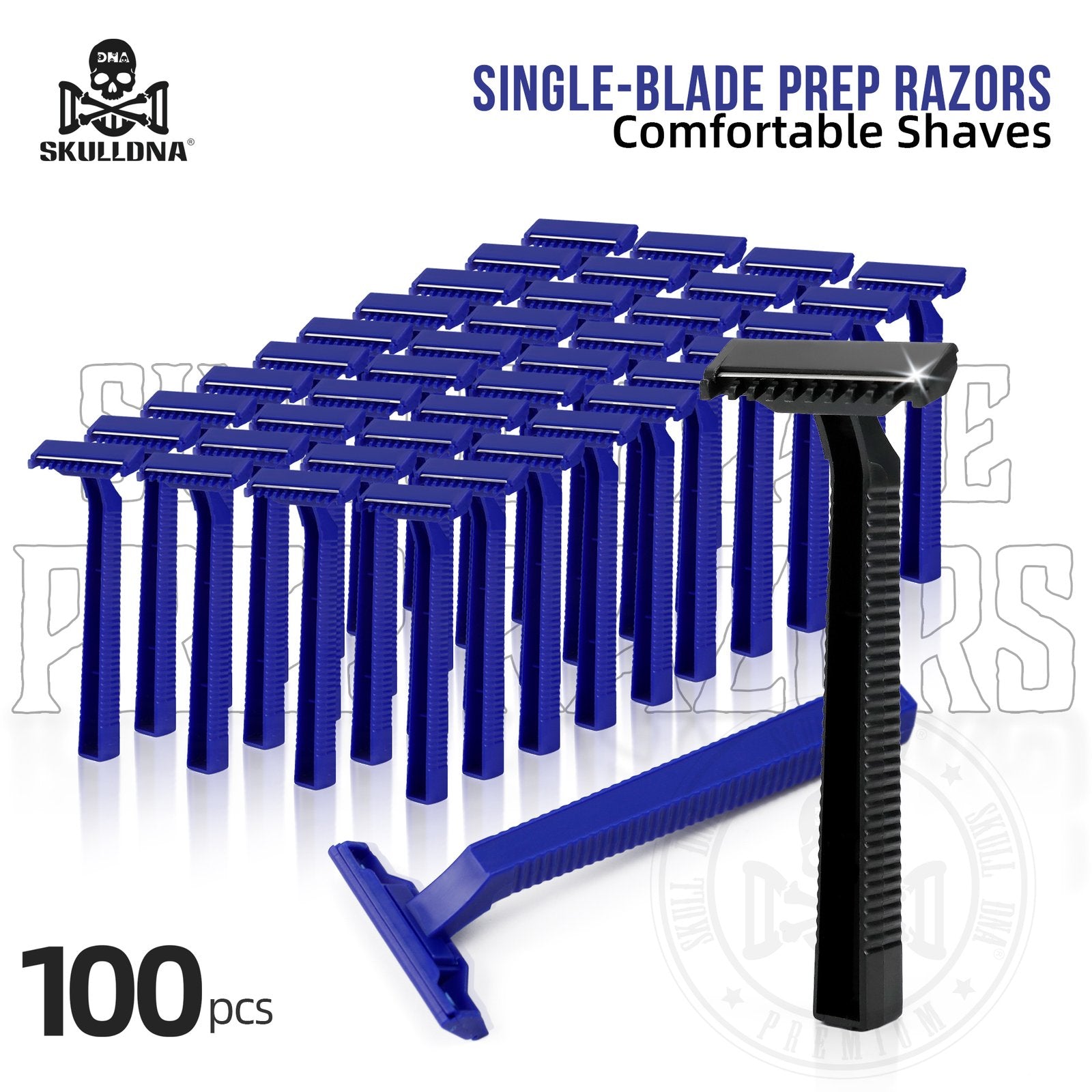 SKULLDNA - Black Prep Razors - 100 per box