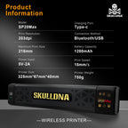 SKULLDNA MAX - Wireless Bluetooth Printer - Smart Touchscreen- SP20 - Japanese High Resolution Printhead