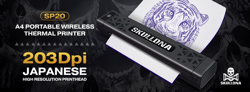 SKULLDNA - Wireless Bluetooth Printer - SP20 - Japanese High Resolution Printhead