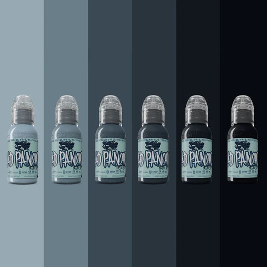 A.D Pancho Pastel Grey Set — World Famous Tattoo Ink — Pick Size