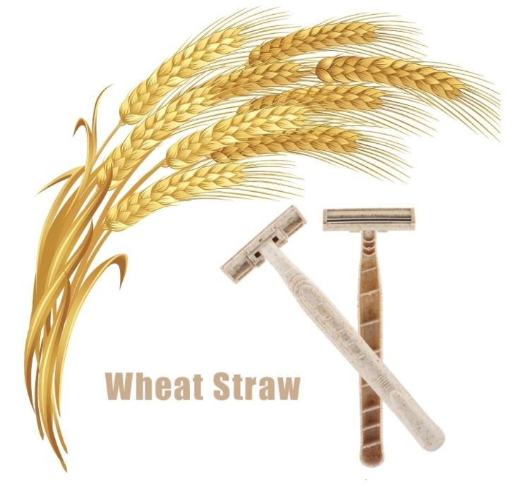 Eco Friendly Razors with 2 Blades - Biodegradable Wheat Straw Material