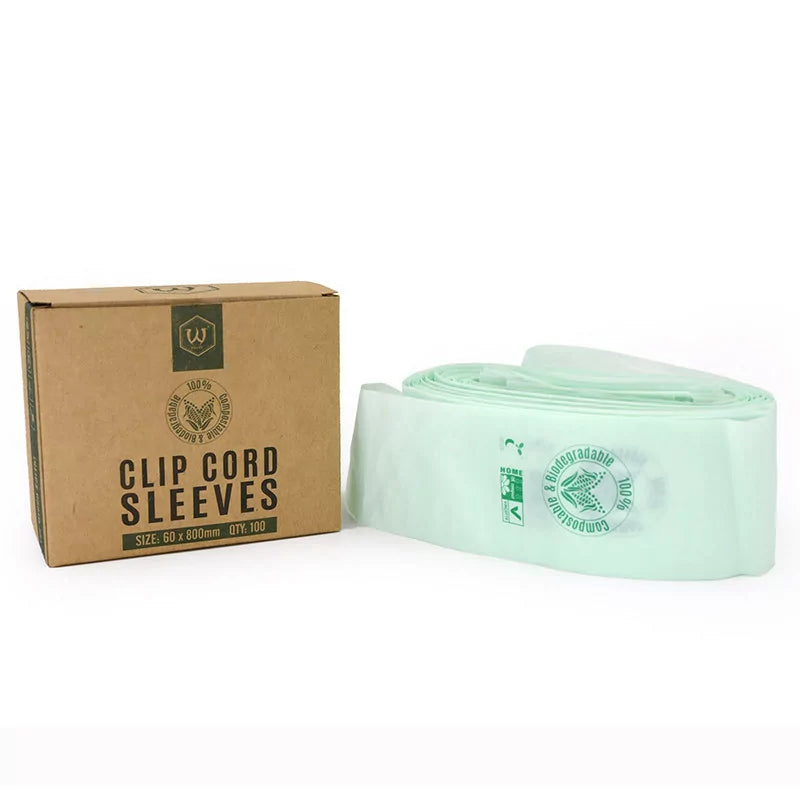 Biodegradable Clip Cord Sleeves - 60mm x 800mm - 100pcs Main image