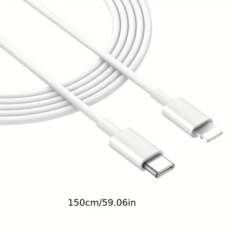 20W USB C to 8-pin Fast Charging Cable: Type C Charger Cord for Lightning-Fast iPhone Charging - 6.6ft Main image