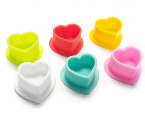 Heart Shaped Disposable Tattoo Ink Cups With Base Main image