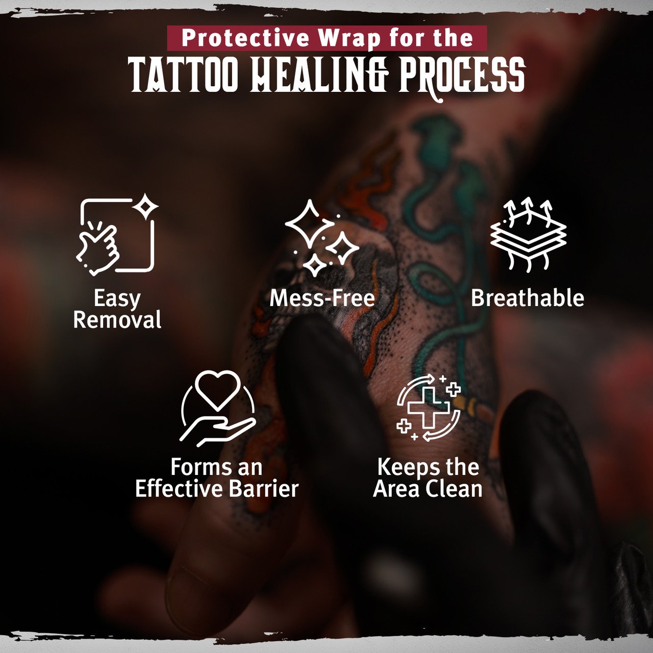 Hustle Butter Tattoo Aftercare Wrap - Professional Size 20cm x 8m
