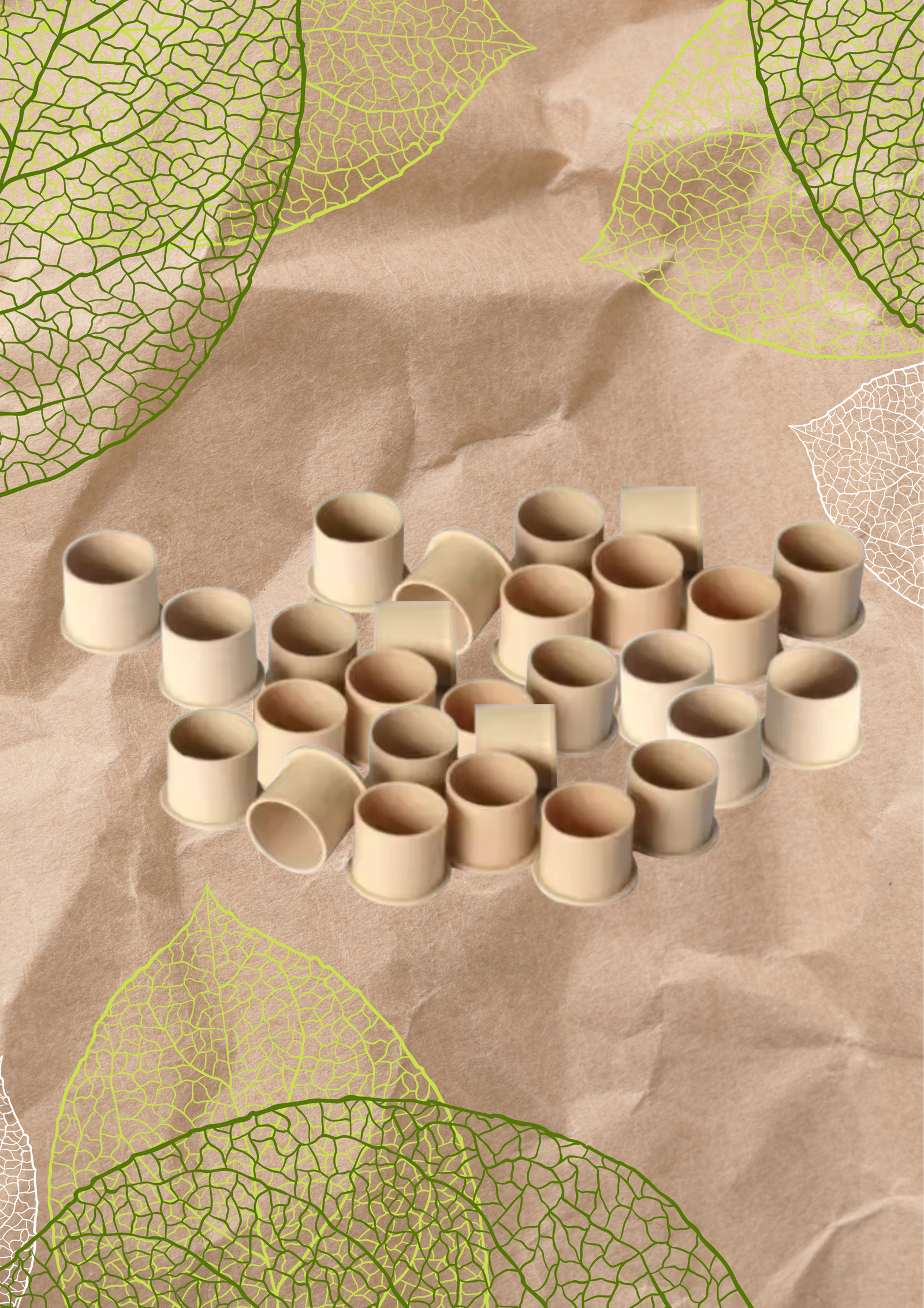 Biodegradable Ink Cups with Base by irezumi Main image