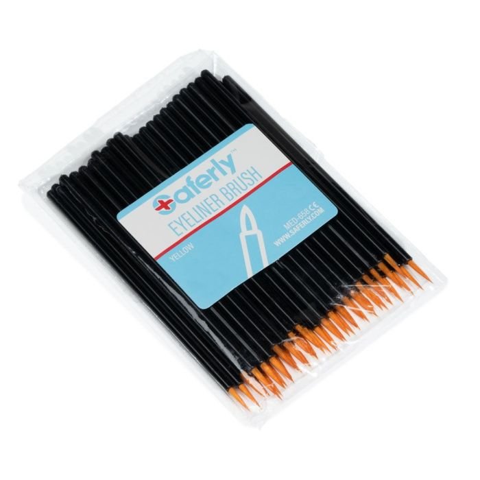 Saferly - Disposable Eyeliner/Detail Brushes - Fine Tip - Pack of 50 Main image