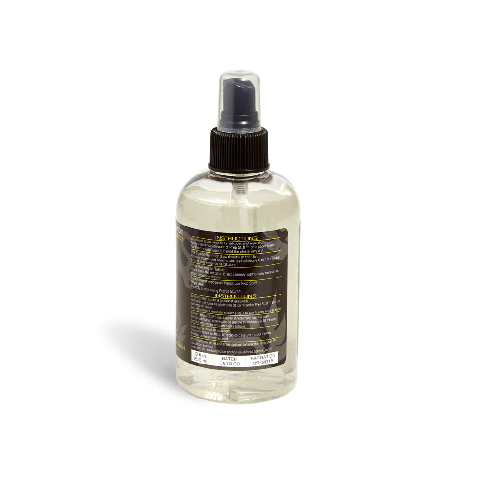 Prep Stuff — Skin Sanitizer and Tattoo Stencil Remover — 8oz Bottle