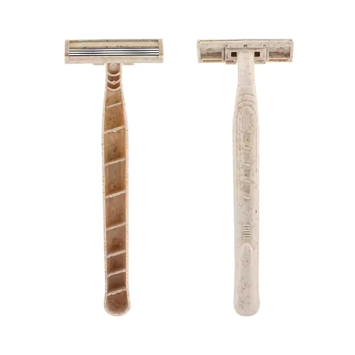 Eco Friendly Razors with 3 Blades - Biodegradable Wheat Straw Material Main image