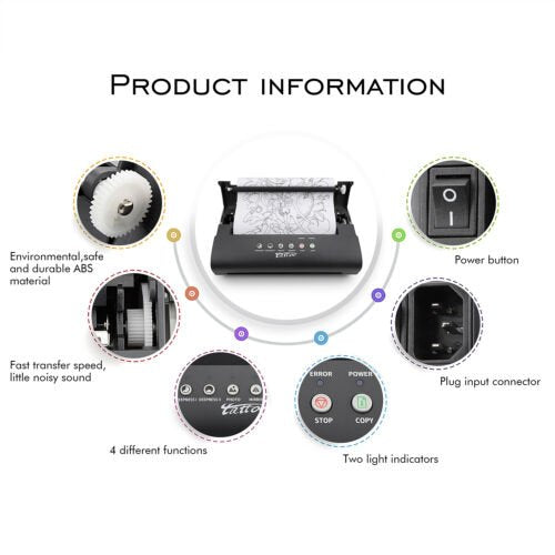 MT200 Tattoo Stencil Printer Transfer Thermal Copier Machine