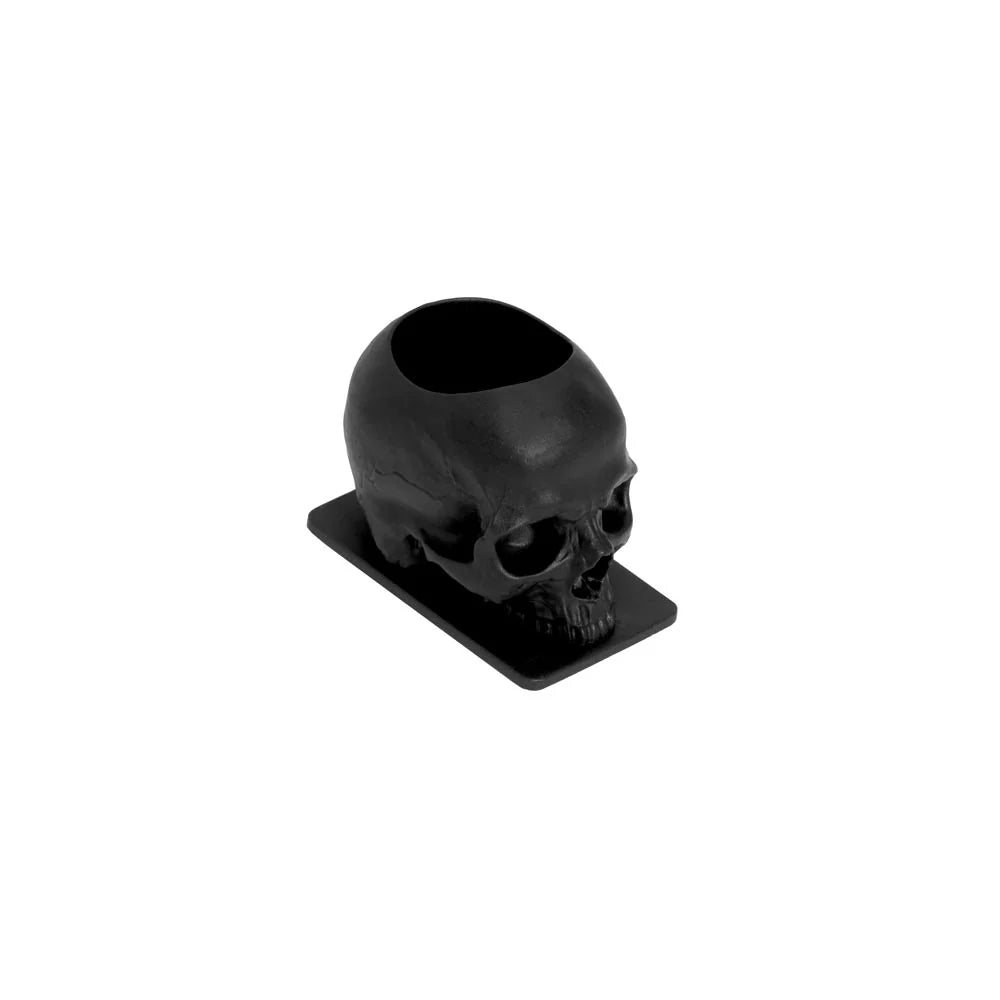 Skull Shaped Disposable Tattoo Ink Cups With Base - Black Main image