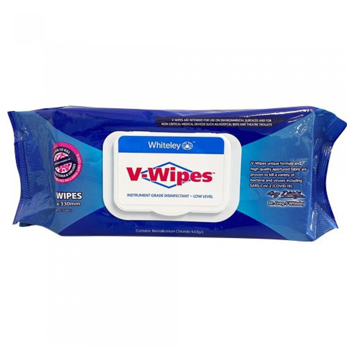 Whiteley V-Wipes™ 230mmx330mm - Pack of 80 Wipes Main image
