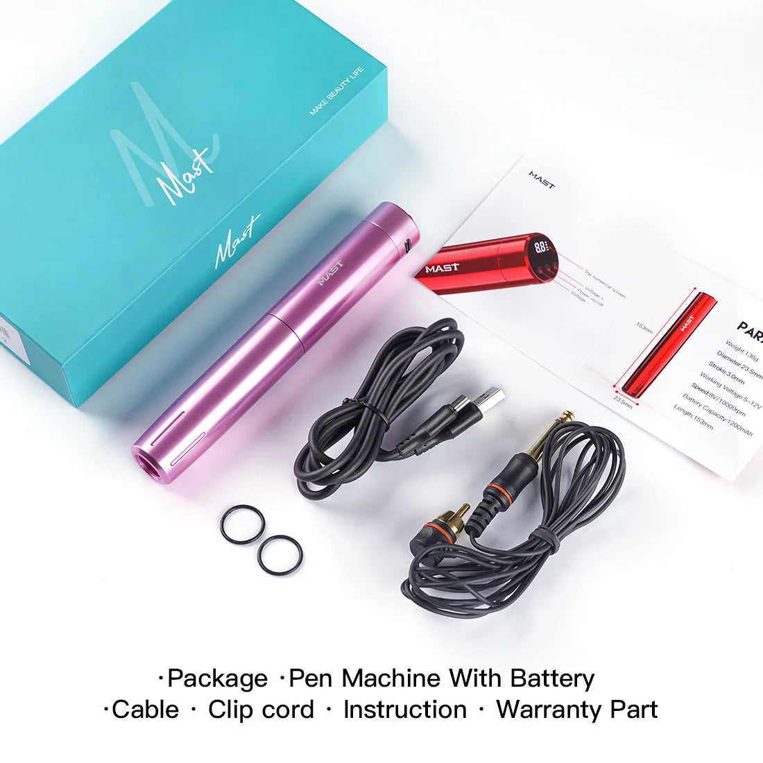 Mast Tour Y22 Wireless Tattoo PMU Machine 3.0mm Stroke Secondary image